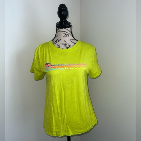 Champion Neon Green Women's T-Shirt, Small - Picture 1 of 4